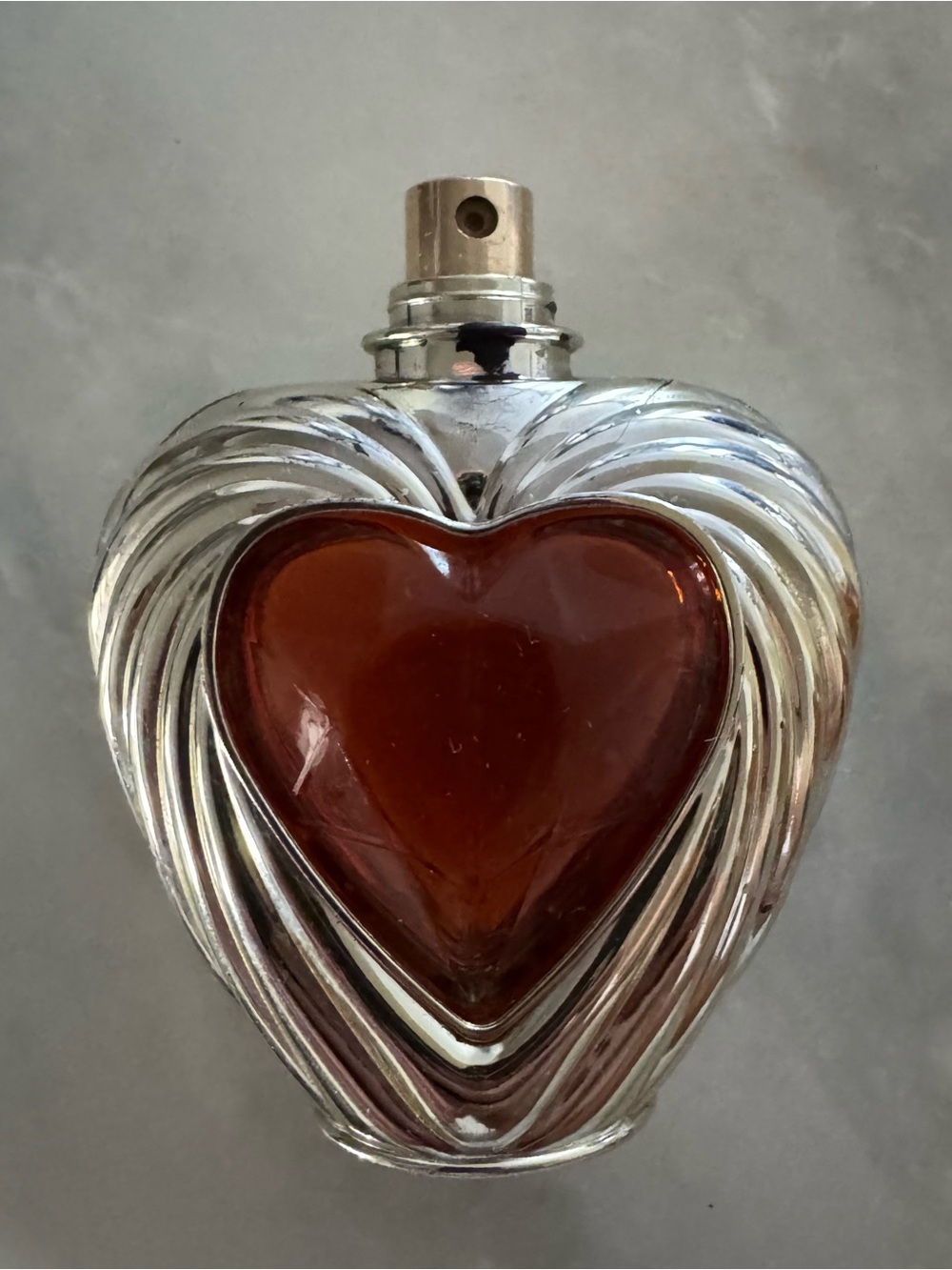 90s VTG Victoria's Secret Rapture Cologne Perfume Spray Heart Shaped Bottle